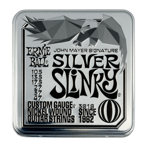 Ernie Ball John Mayer Silver Slinky Signature Electric Guitar Strings 3-pack Tin *Free Shipping in the USA*