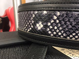 LM Products Guitar Strap Framed Leather Snake Black FLS-BK  *Free Shipping  in the USA*