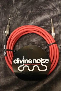 Divine Noise 25ft Instrument Cable ST-ST (Straight-Straight) Red *Free Shipping in the USA*