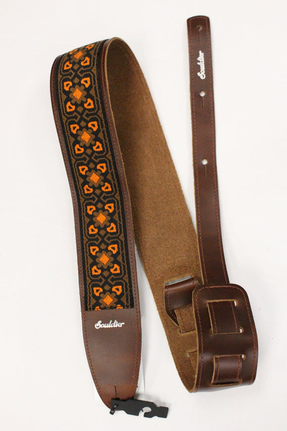 Souldier Fillmore Brown & Orange Torpedo Guitar Strap / Discontinued