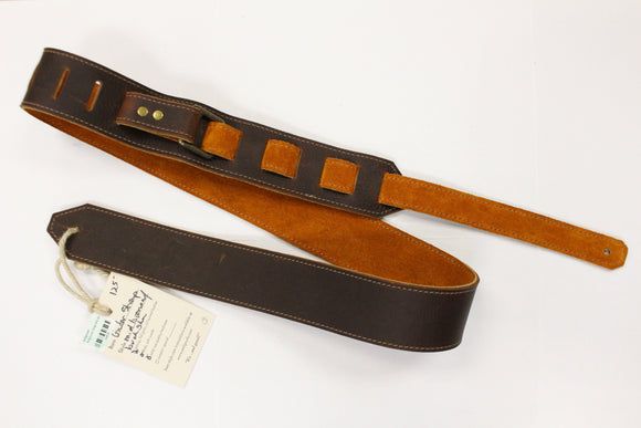 Awlgoods Handcrafted Leather Guitar Strap Medium Brown/Buckskin
