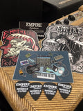 Empire Guitars Sticker Pack- 3 stickers and 4 logo picks