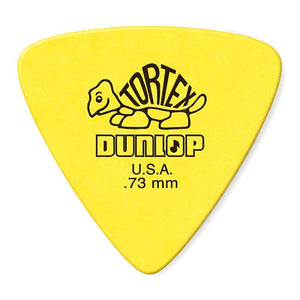 Dunlop Tortex Triangle Picks 0.73mm, 6 Pack- 431P.73 Yellow