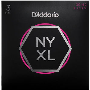 D'Addario NYXL0942-3P Nickel Wound Electric Guitar String 3-Pack, Super Light 9-42 *Free Shipping*