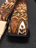 Sherrin's Threads Ukulele Strap 1.5" Brown Tapa *Free Shipping in the USA*