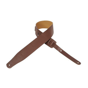 Levy's  M26-BRN Brown 2.5" Genuine Leather Guitar Strap *Free Shipping in the USA*