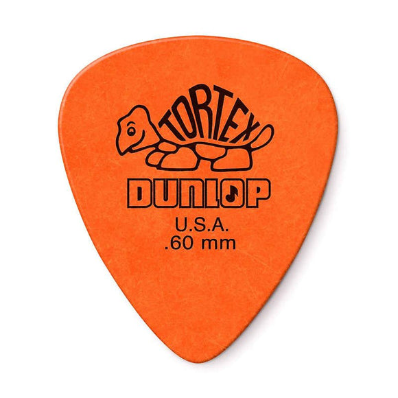 Dunlop Tortex Standard Picks .60mm, 12 Pack- 418P.60 Orange