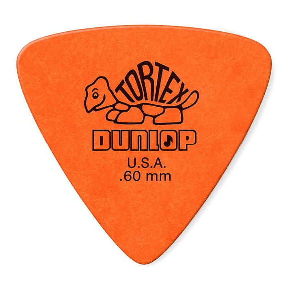 Dunlop Tortex Triangle Picks 0.60mm, 6 Pack- 431P.60 Orange