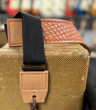 Cheesecake Leathers Red Basket Weave Guitar Strap