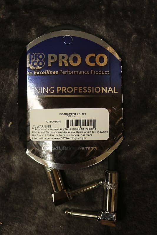 Pro Co Instrument cable L/L 1Ft EGLL-1 *Free Shipping in the US*