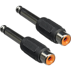 Hosa 2 pack RCA to 1/4" TS  GPR101  GPR-101 Adapter