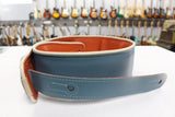 Levy's M26VCP-ORG Reversible Orange/Blue Vinyl Guitar Strap w/ white piping *Free Shipping in the USA*