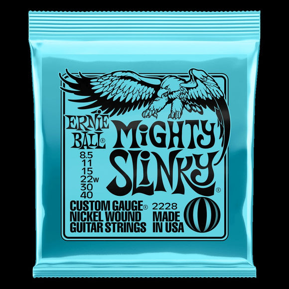 Ernie Ball Mighty Slinky 2228 Nickel Wound Electric Guitar Strings 8.5-40 Gauge