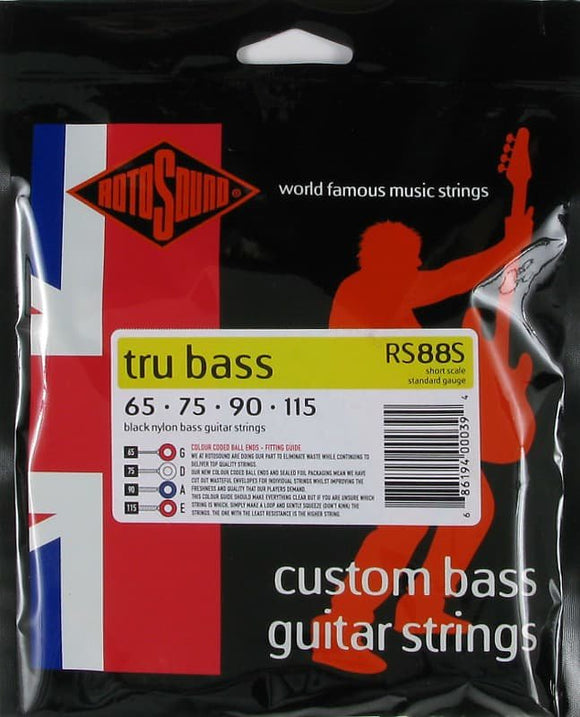 Rotosound RS88S Tru Bass 88 Short Scale Standard Bass Strings 65-115  *Free Shipping in the USA*