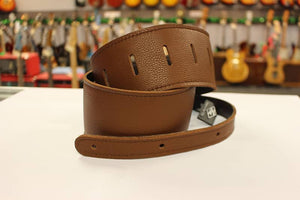 LM Strap LS-304 Glove Leather Brown 3" Guitar Strap *Free Shipping in the USA*