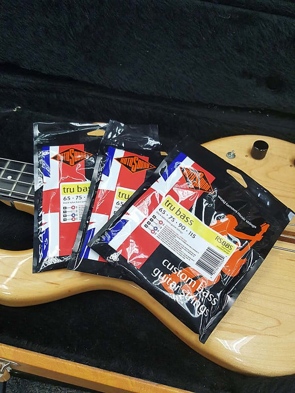 Rotosound RS88S Tru Bass 88 Short Scale Black Nylon Bass Strings 65-115 *3 Sets* *Free Shipping in the USA*