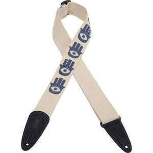 Levy's MC8LCD-001 2" Adjustable Cotton Guitar Strap  with Hand Eye Design *Free Shipping in the USA*