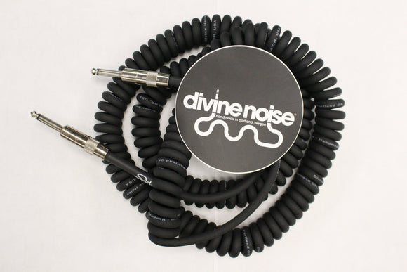 Divine Noise Curly Cable Black 30' Straight / Straight *Free Shipping in the USA*