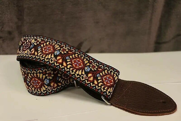 Souldier Hendrix Tobacco Burst Guitar Strap w/Brown Leather Ends *Free Shipping in the USA*