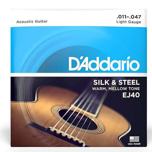 D'Addario EJ40 Silk & Steel Folk Guitar Strings