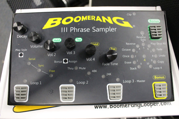 Boomerang III Phrase Sampler Used